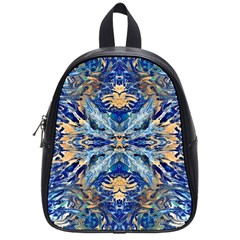 Cobalt on gold School Bag (Small)