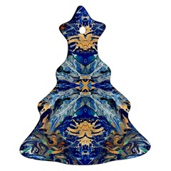 Cobalt on gold Christmas Tree Ornament (Two Sides)