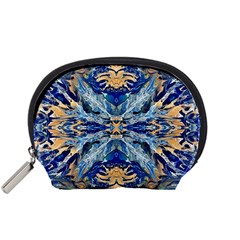 Cobalt on gold Accessory Pouch (Small)