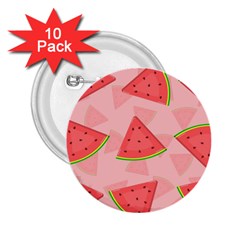 Background Watermelon Pattern Fruit 2 25  Buttons (10 Pack)  by Wegoenart