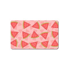 Background Watermelon Pattern Fruit Magnet (name Card) by Wegoenart