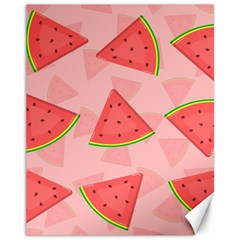 Background Watermelon Pattern Fruit Canvas 11  X 14  by Wegoenart