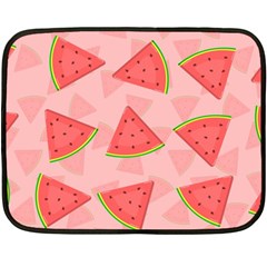 Background Watermelon Pattern Fruit Double Sided Fleece Blanket (mini)  by Wegoenart