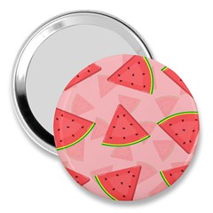 Background Watermelon Pattern Fruit 3  Handbag Mirrors by Wegoenart