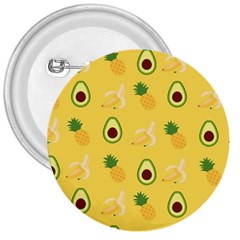 Pineapple Banana Fruit Pattern 3  Buttons by Wegoenart