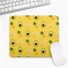 Pineapple Banana Fruit Pattern Large Mousepads by Wegoenart