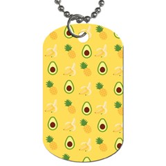 Pineapple Banana Fruit Pattern Dog Tag (one Side) by Wegoenart