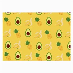 Pineapple Banana Fruit Pattern Large Glasses Cloth (2 Sides) by Wegoenart