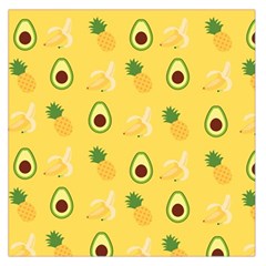 Pineapple Banana Fruit Pattern Square Satin Scarf (36  X 36 ) by Wegoenart