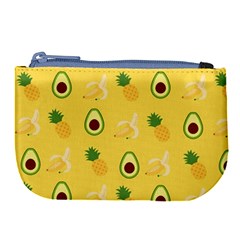 Pineapple Banana Fruit Pattern Large Coin Purse by Wegoenart