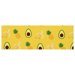 Pineapple Banana Fruit Pattern Banner And Sign 9  X 3  by Wegoenart