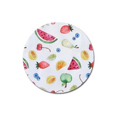 Fruit Summer Vitamin Watercolor Magnet 3  (round) by Wegoenart