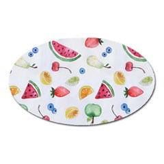 Fruit Summer Vitamin Watercolor Oval Magnet