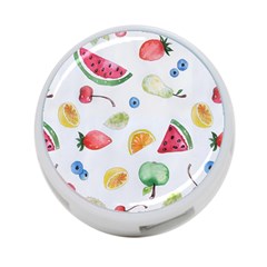 Fruit Summer Vitamin Watercolor 4-Port USB Hub (Two Sides)