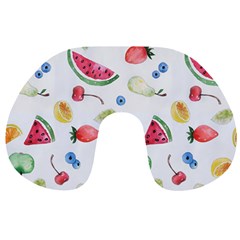 Fruit Summer Vitamin Watercolor Travel Neck Pillow