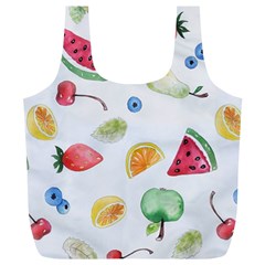 Fruit Summer Vitamin Watercolor Full Print Recycle Bag (xl) by Wegoenart