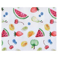 Fruit Summer Vitamin Watercolor Double Sided Flano Blanket (Medium) 