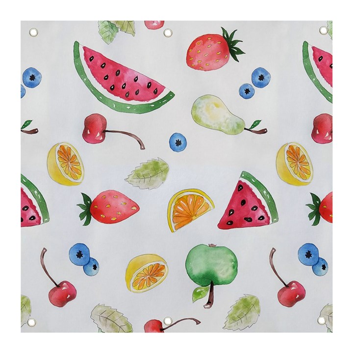 Fruit Summer Vitamin Watercolor Banner and Sign 3  x 3 