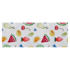 Fruit Summer Vitamin Watercolor Banner And Sign 8  X 3  by Wegoenart