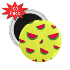 Watermelon Pattern Wallpaper 2 25  Magnets (100 Pack)  by Wegoenart