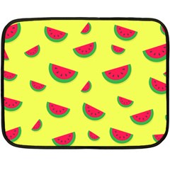 Watermelon Pattern Wallpaper Double Sided Fleece Blanket (mini)  by Wegoenart