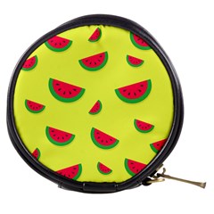 Watermelon Pattern Wallpaper Mini Makeup Bag by Wegoenart