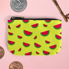 Watermelon Pattern Wallpaper Mini Coin Purse by Wegoenart