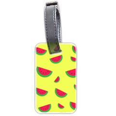 Watermelon Pattern Wallpaper Luggage Tag (two Sides) by Wegoenart