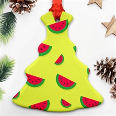 Watermelon Pattern Wallpaper Ornament (christmas Tree)  by Wegoenart