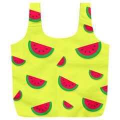 Watermelon Pattern Wallpaper Full Print Recycle Bag (xxxl) by Wegoenart