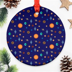 Space Sun Mercury Venus Earth Planet Galaxy Ornament (round) by Wegoenart