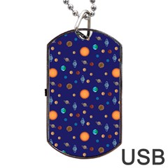 Space Sun Mercury Venus Earth Planet Galaxy Dog Tag Usb Flash (two Sides) by Wegoenart