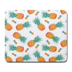 Pineapple Background Pattern Fruit Large Mousepads by Wegoenart