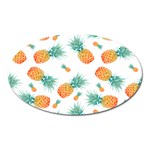 Pineapple Background Pattern Fruit Oval Magnet Front