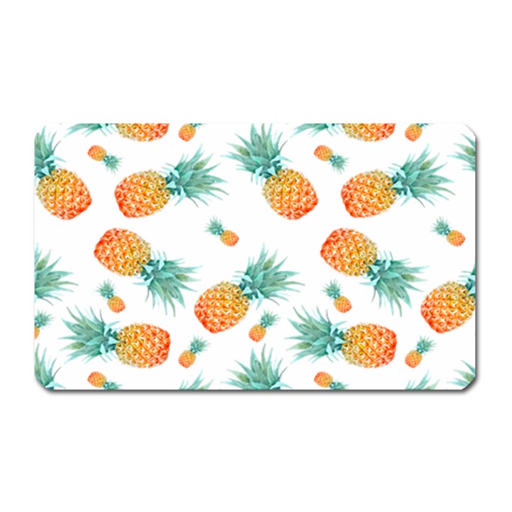 Pineapple Background Pattern Fruit Magnet (Rectangular)