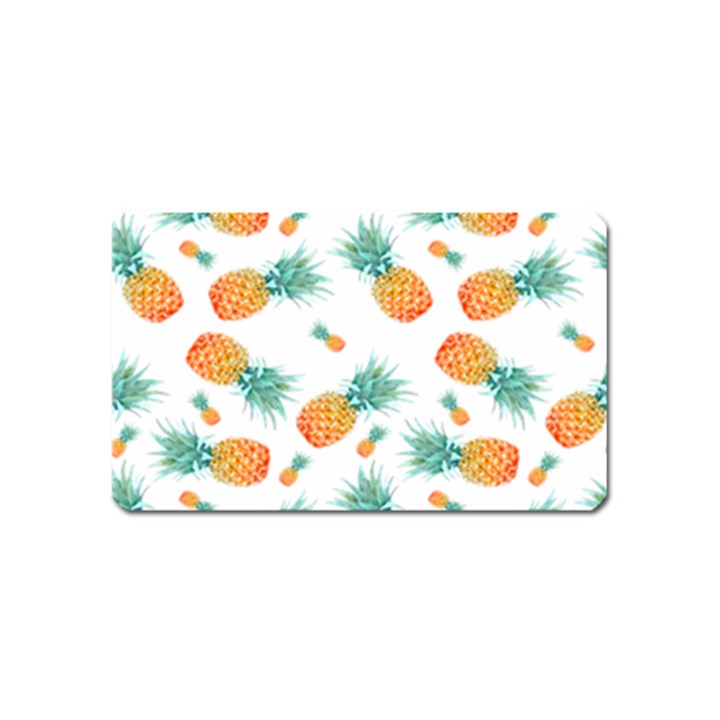 Pineapple Background Pattern Fruit Magnet (Name Card)