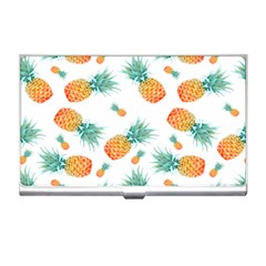 Pineapple Background Pattern Fruit Business Card Holder by Wegoenart