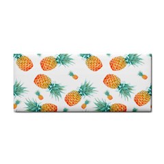 Pineapple Background Pattern Fruit Hand Towel by Wegoenart