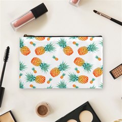 Pineapple Background Pattern Fruit Cosmetic Bag (medium) by Wegoenart