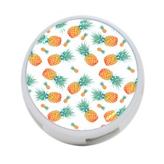 Pineapple Background Pattern Fruit 4-port Usb Hub (two Sides) by Wegoenart