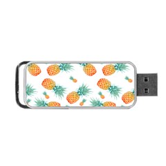 Pineapple Background Pattern Fruit Portable Usb Flash (one Side) by Wegoenart