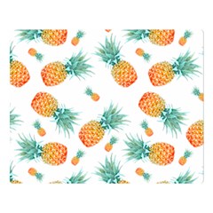 Pineapple Background Pattern Fruit Double Sided Flano Blanket (large)  by Wegoenart