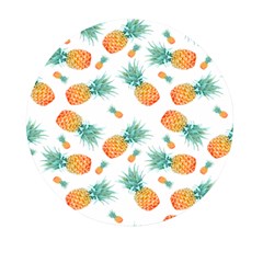 Pineapple Background Pattern Fruit Mini Round Pill Box (pack Of 5) by Wegoenart