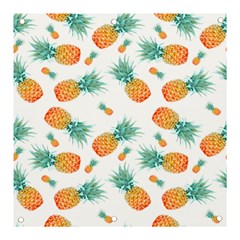 Pineapple Background Pattern Fruit Banner And Sign 3  X 3  by Wegoenart