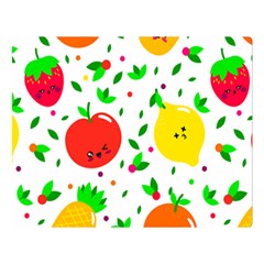 Pattern Fruit Fruits Orange Green Double Sided Flano Blanket (large)  by Wegoenart