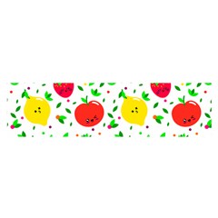 Pattern Fruit Fruits Orange Green Oblong Satin Scarf (16  X 60 ) by Wegoenart