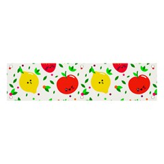 Pattern Fruit Fruits Orange Green Banner And Sign 4  X 1  by Wegoenart