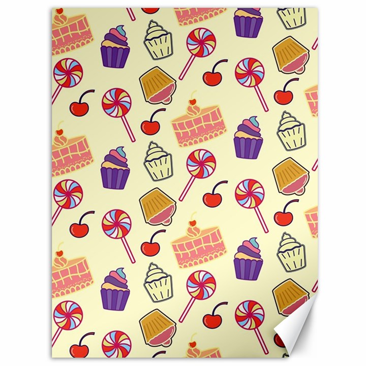 Cupcake Pattern Lollipop Canvas 36  x 48 