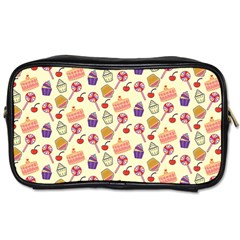 Cupcake Pattern Lollipop Toiletries Bag (two Sides) by Wegoenart