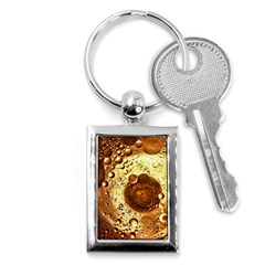 Olive Oil Bubbles Gold Oil Food Key Chain (rectangle) by Wegoenart